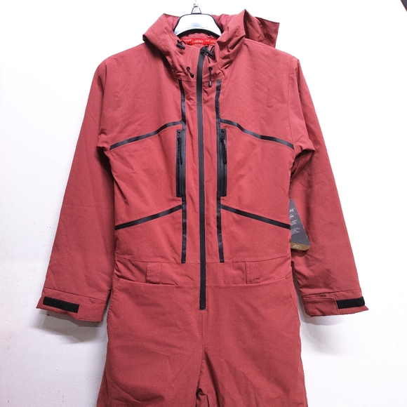 NWT FP Movement Henna Rust Red Inside Edge One Piece Ski Suit S - Picture 7 of 13